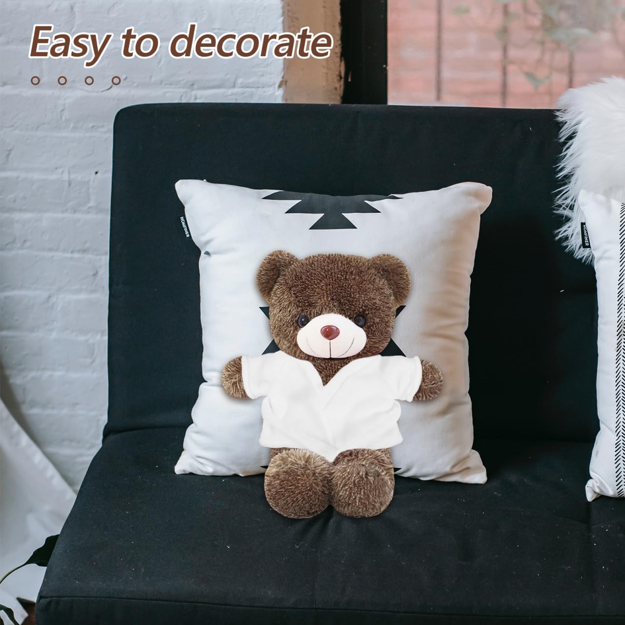 KOMBIUDA Stuffed Animal Robe for Mini Bear Doll | Cozy Dress-Up Clothes for Dollhouse & Bath Props