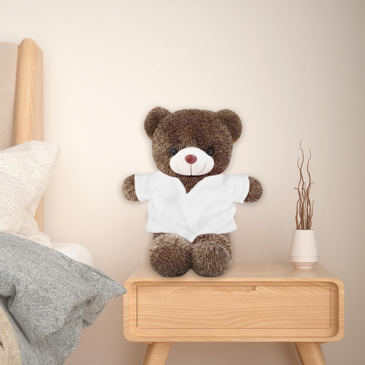 KOMBIUDA Stuffed Animal Robe for Mini Bear Doll | Cozy Dress-Up Clothes for Dollhouse & Bath Props