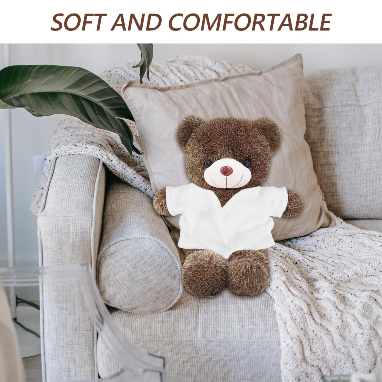 KOMBIUDA Stuffed Animal Robe for Mini Bear Doll | Cozy Dress-Up Clothes for Dollhouse & Bath Props