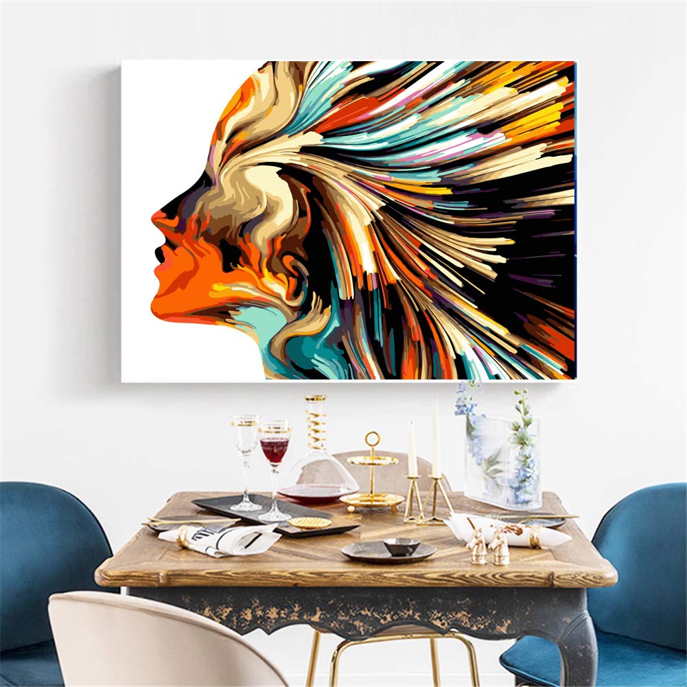 KOMI Creative Queen Abstract Paint by Numbers Kit for Adults - 16x20in