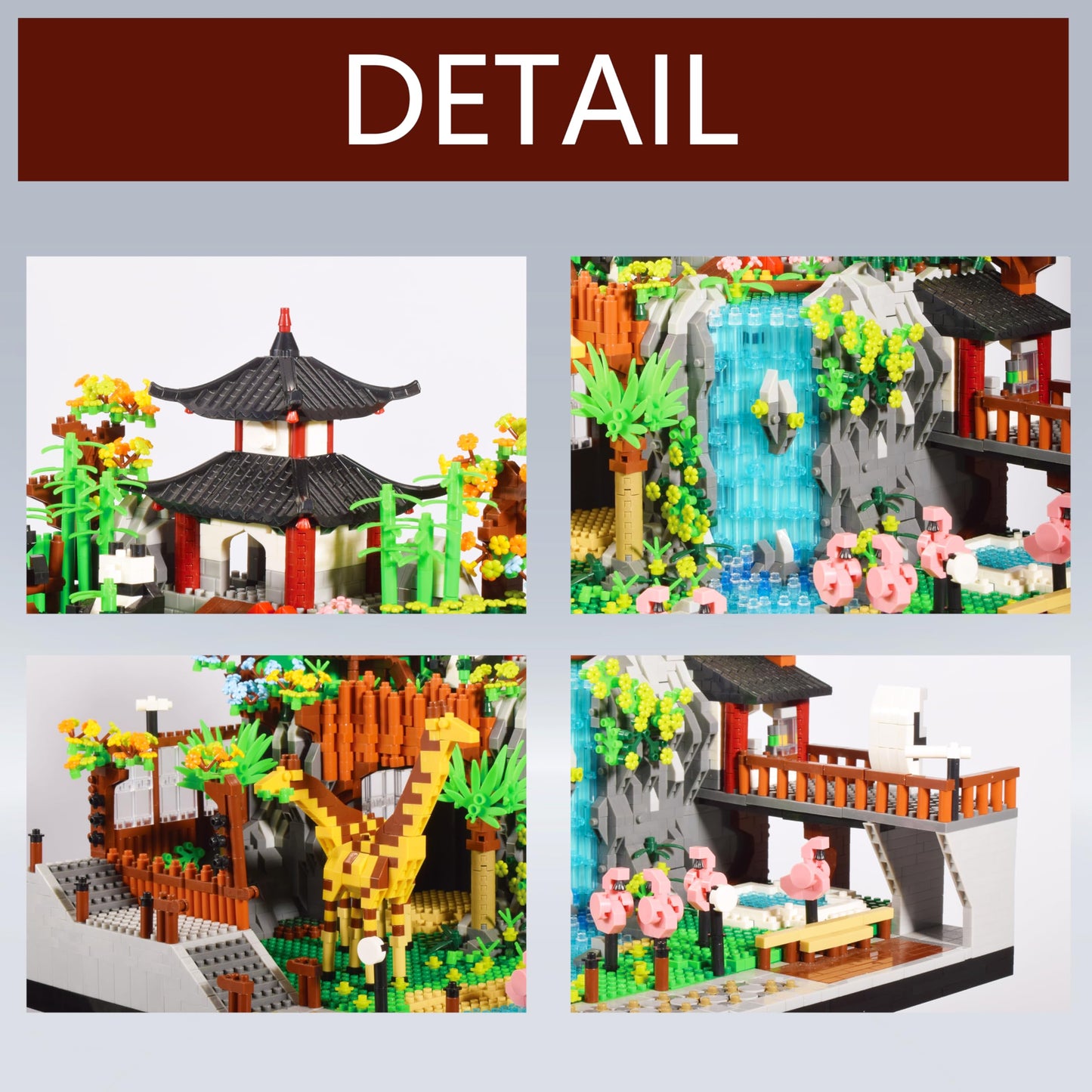 Komvoor Zoo Micro Building Blocks Set – 5000pcs, Animal Park Diorama for Adults & Teens