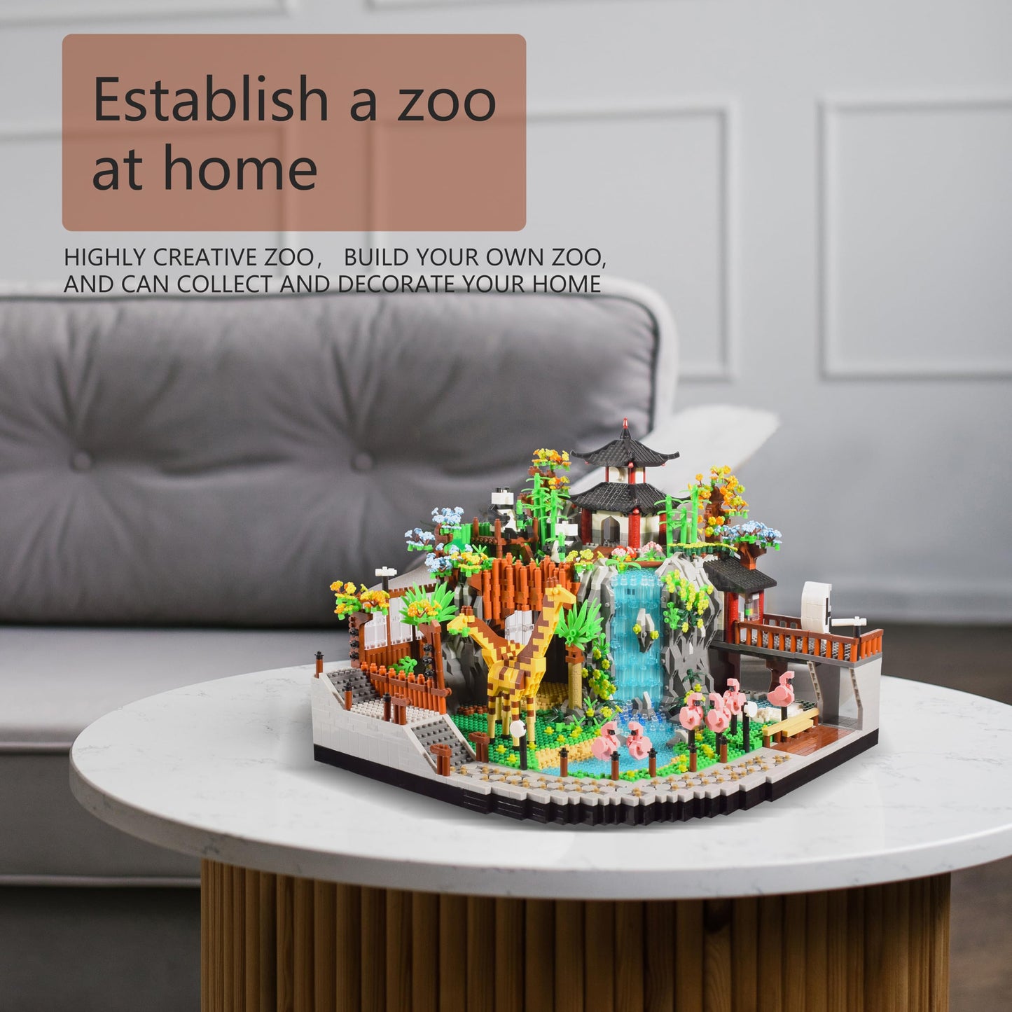 Komvoor Zoo Micro Building Blocks Set – 5000pcs, Animal Park Diorama for Adults & Teens