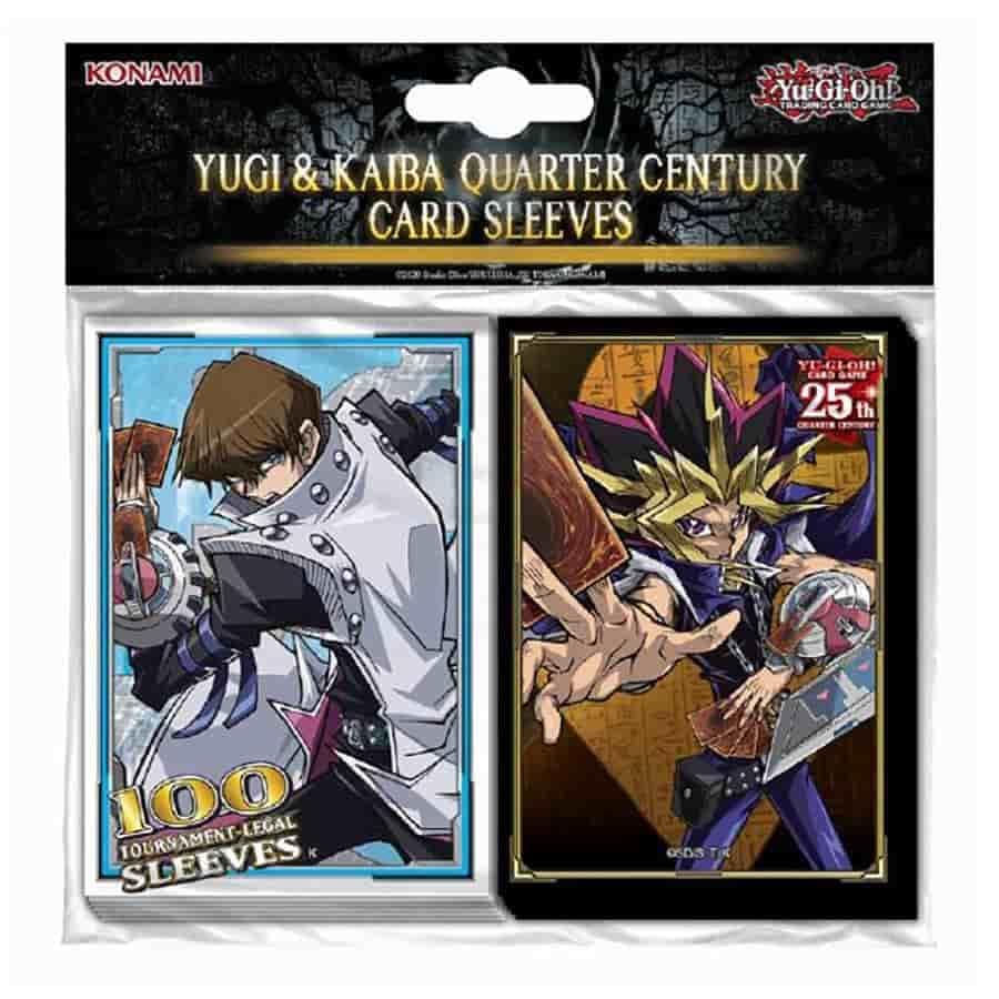 KONAMI Yu-Gi-Oh! Card Sleeves – Yugi & Kaiba Quarter Century (100CT)