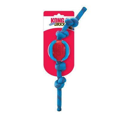 KONG Jaxx Brights Ball with Rope Assorted Medium