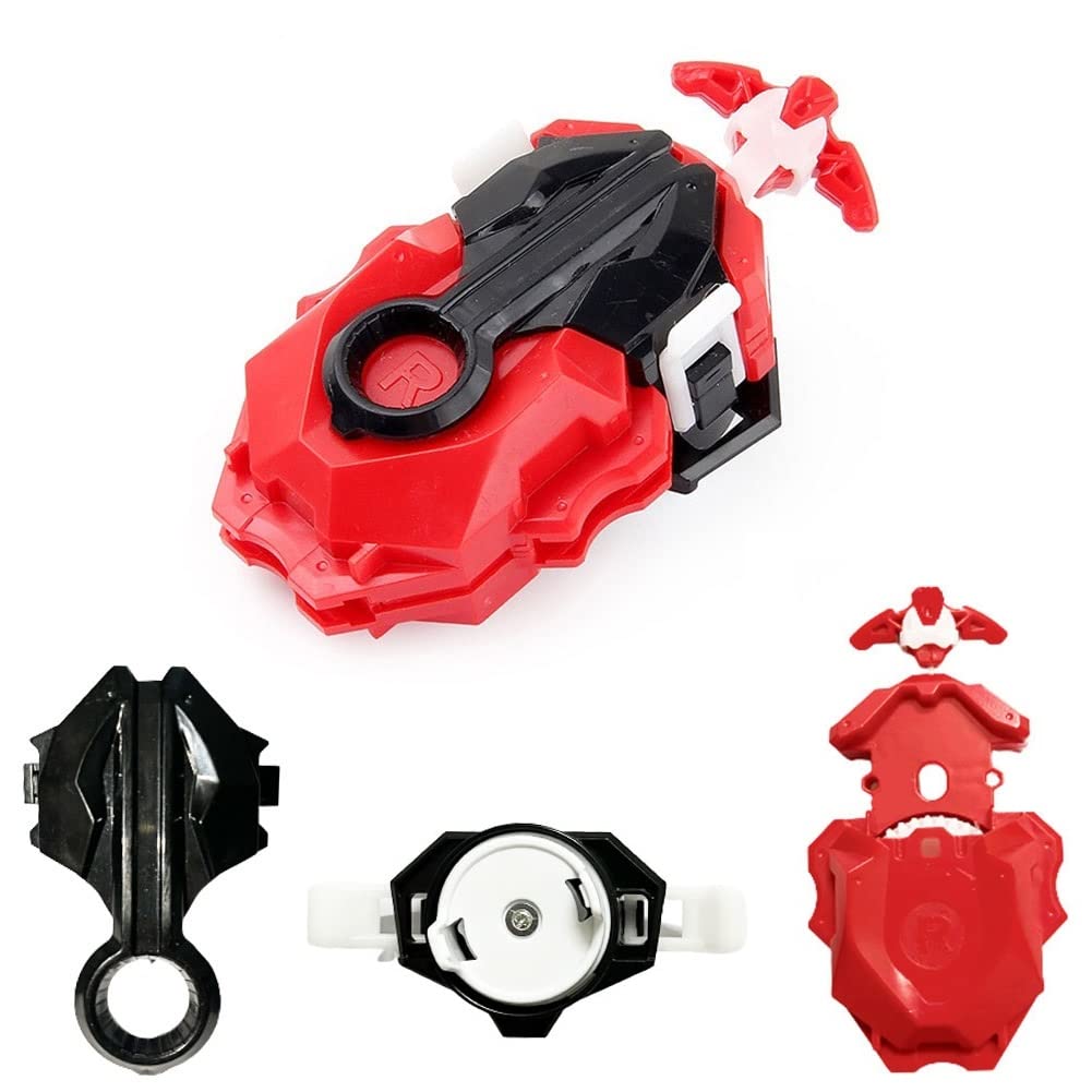 Konikiwa Bey Battling Launcher - DB Left/Right Spin for All Bey Burst Series (Red)