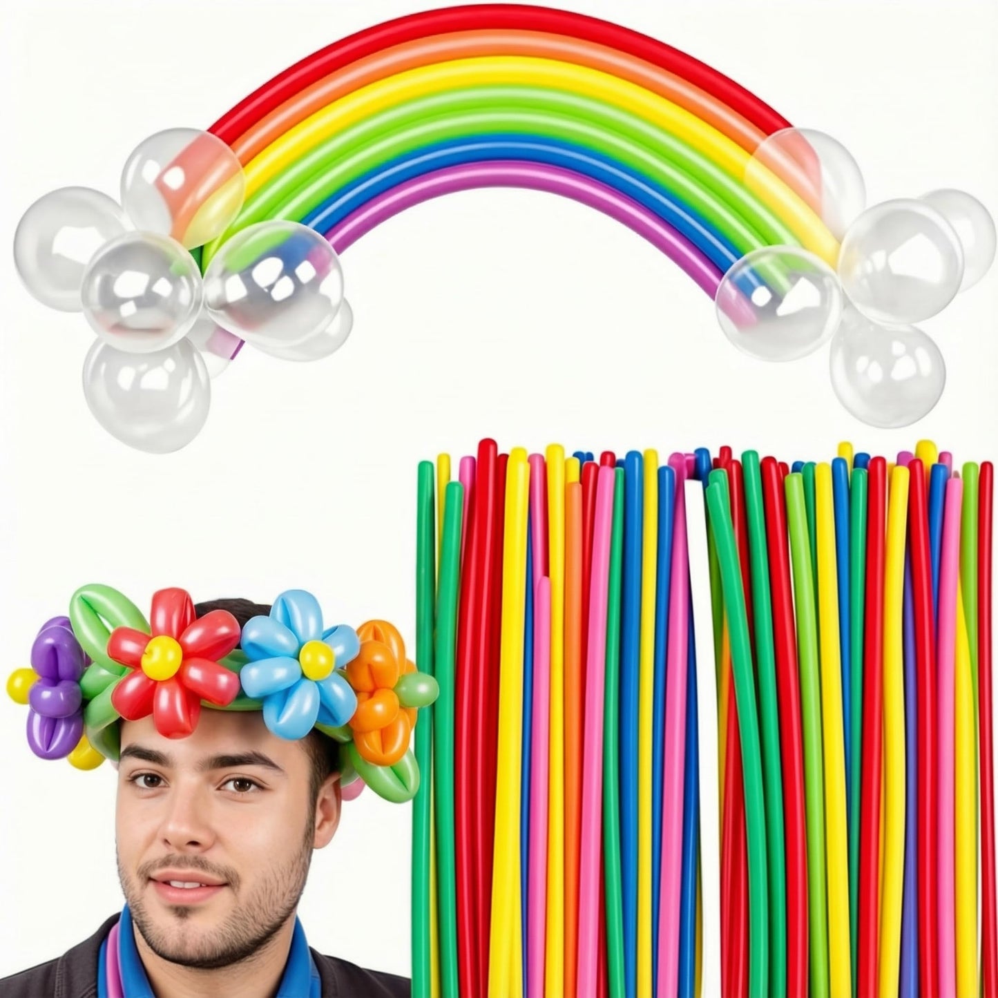 Koogel 400PCS 260 Balloons – Assorted Long Twist Balloons for Animal Creations