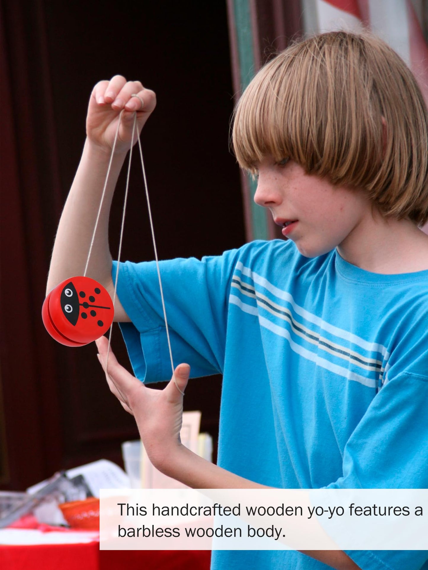 KooingTech Yoyo for Kids 3-4 – Wooden Ladybug Yoyo Ball, 2.36 in