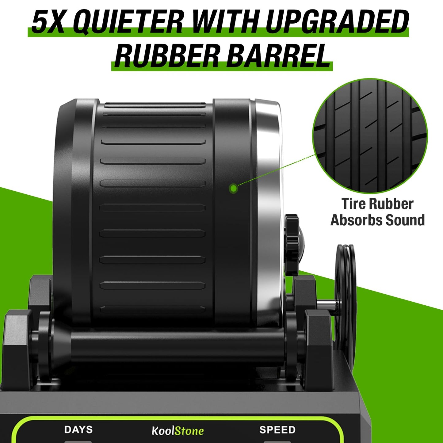 KoolStone C1 Pro Brushless Rock Tumbler Kit — 2.5lb Capacity, Ultra Durable