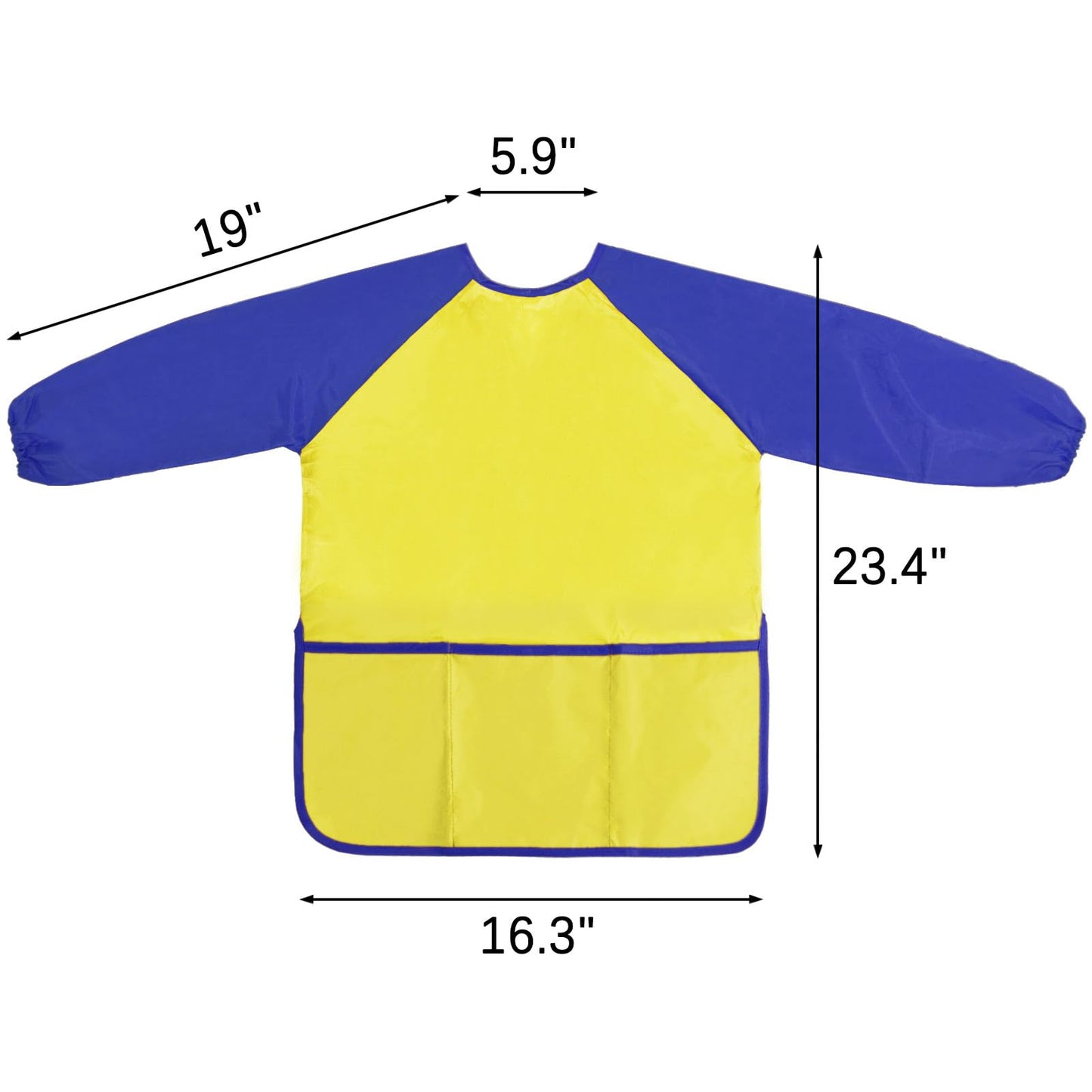 Kopokita Kids Art Smock – Waterproof Painting Apron with Long Sleeves & 3 Pockets (Ages 2-6)