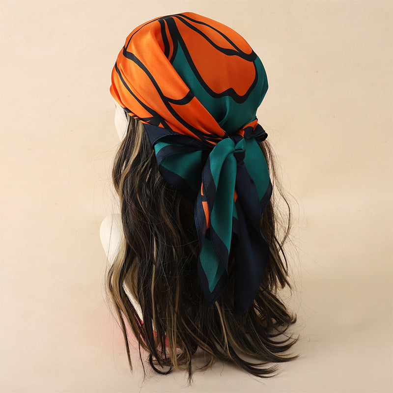 Korean Style Artificial Silk Scarf