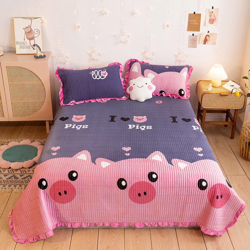 Korean Style Crystal Velvet Quilted Sheets