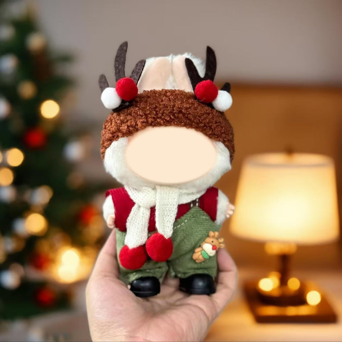 KORIYO Christmas Doll Clothes – 8-Piece 17cm Doll Outfits with Santa & Deer Accessories