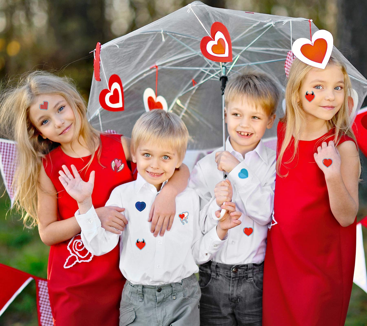 kortes Valentines Day Stickers – 544 Heart Stickers on 12 Sheets (Pack 02)
