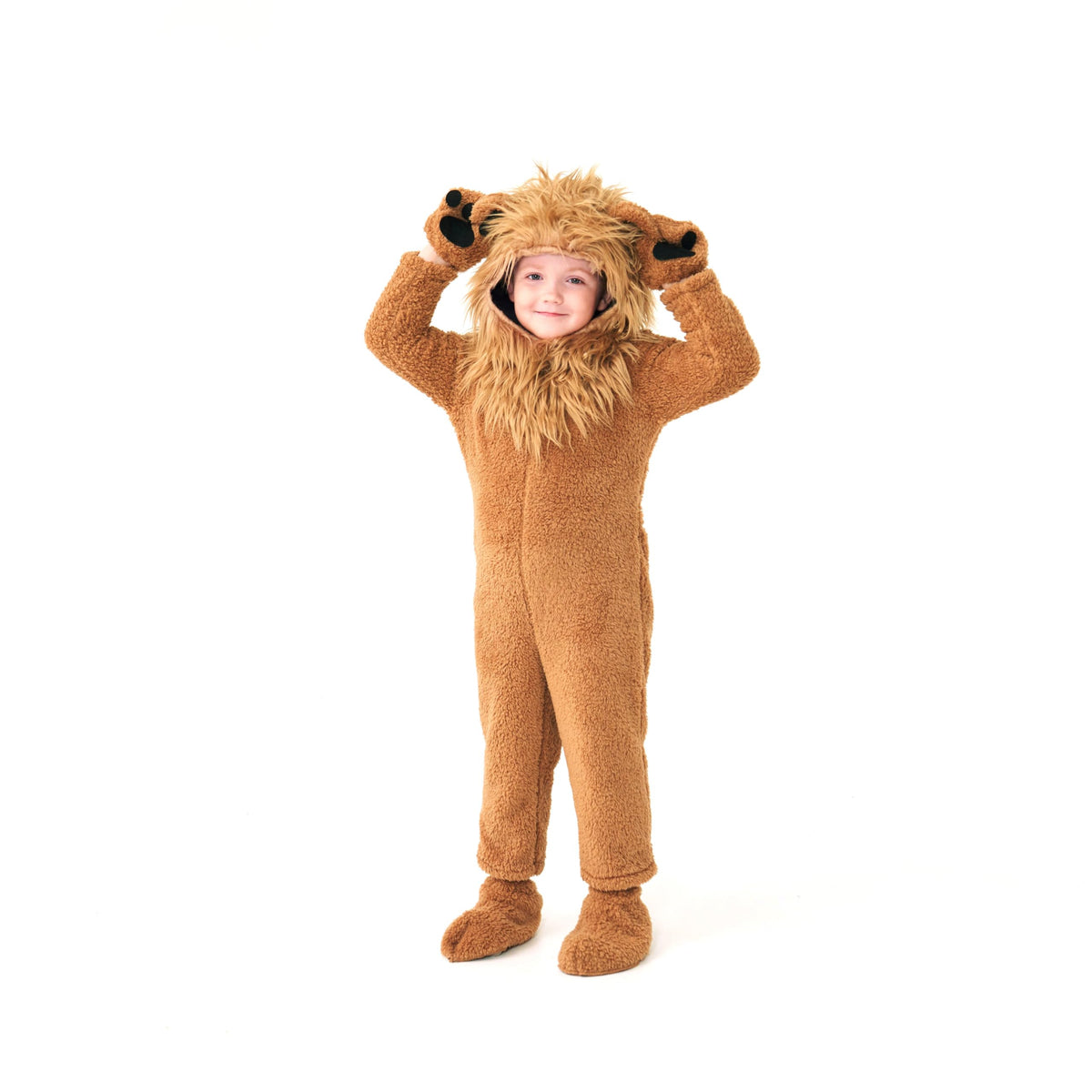 Kosgraiy Kid Lion Costume - Plush Lion Onesie for 8-10 Years | Christmas & Halloween
