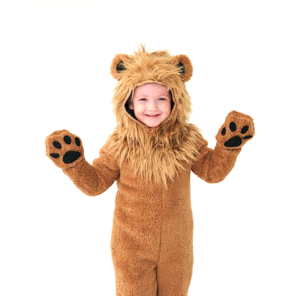 Kosgraiy Kid Lion Costume - Plush Lion Onesie for 8-10 Years | Christmas & Halloween
