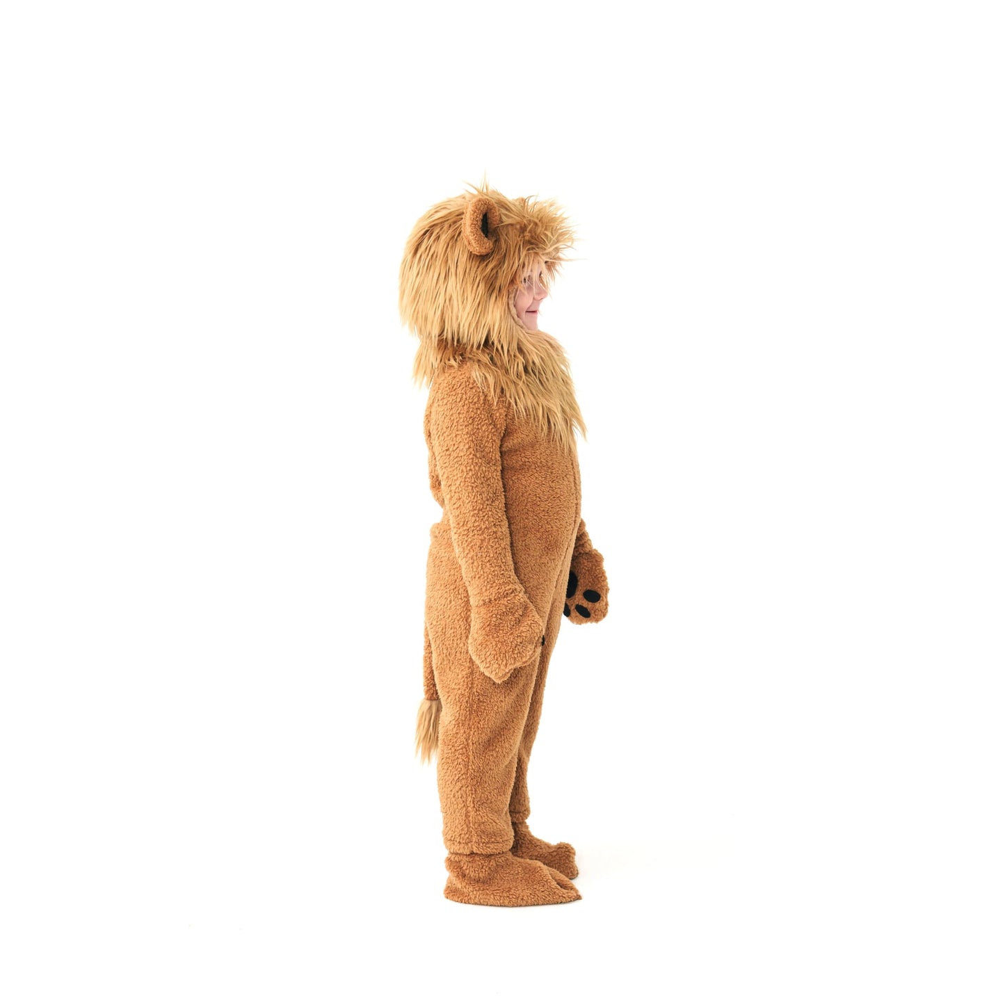 Kosgraiy Kid Lion Costume - Plush Lion Onesie for 8-10 Years | Christmas & Halloween
