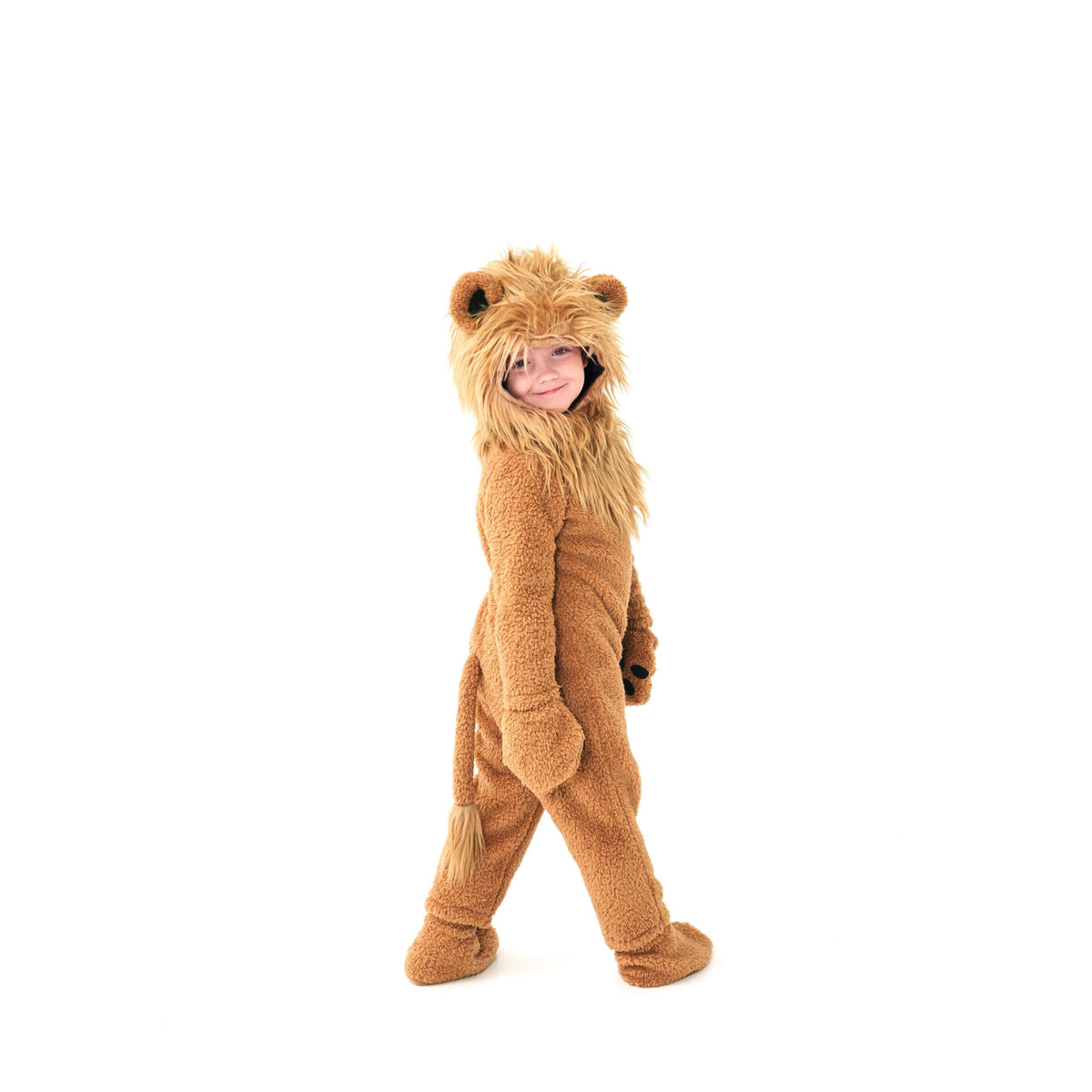 Kosgraiy Kid Lion Costume - Plush Lion Onesie for 8-10 Years | Christmas & Halloween