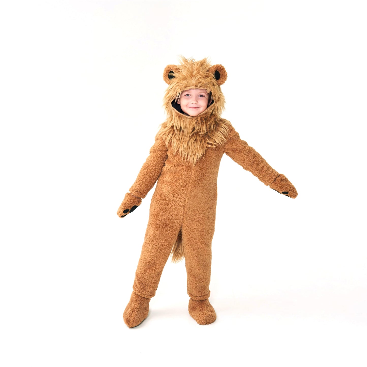 Kosgraiy Lion Costume for Kids | Unisex Lion Onesie (Size S, 4-6 Years)