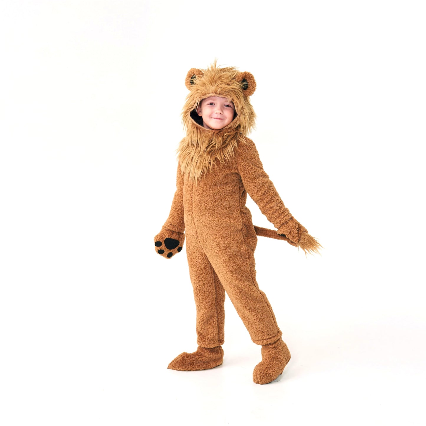 Kosgraiy Lion Costume for Kids | Unisex Lion Onesie (Size S, 4-6 Years)