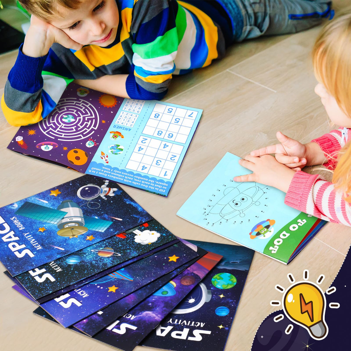 Kosiz 24 Pcs Outer Space Activity Books for Kids | Coloring, Mazes & Space Party Favors