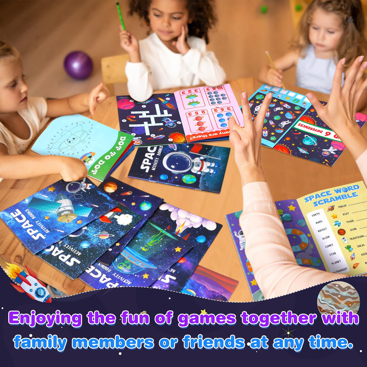 Kosiz 24 Pcs Outer Space Activity Books for Kids | Coloring, Mazes & Space Party Favors