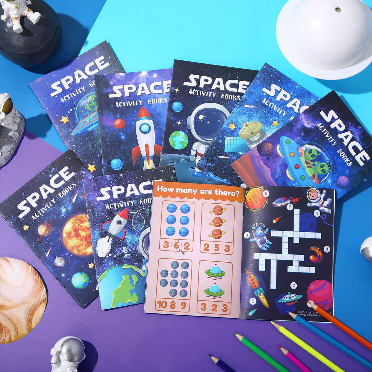 Kosiz 24 Pcs Outer Space Activity Books for Kids | Coloring, Mazes & Space Party Favors