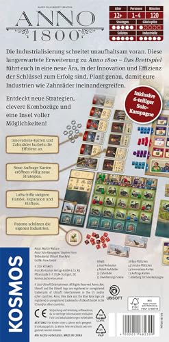 Kosmos 682309 Anno 1800 Expansion – More Strategic Opportunities, New Order Cards, Solo Campaign