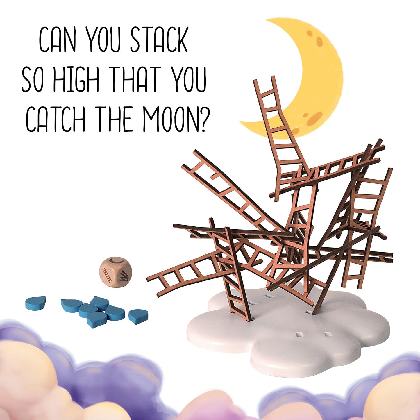 Catch The Moon by Kosmos | Dexterity Stacking Game for 1-6 Players