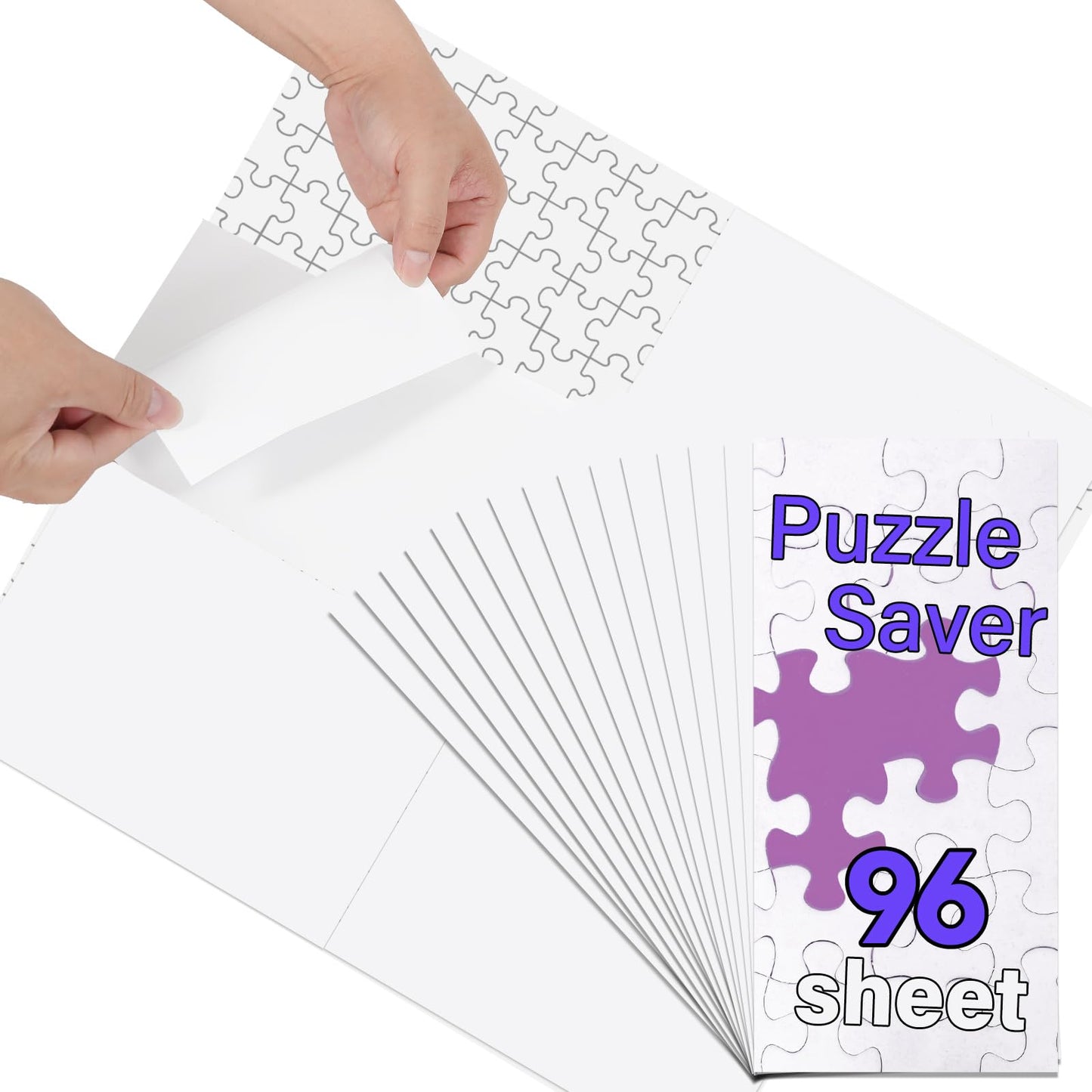 KOSTBAR Puzzle Glue Sheets for 1000-Piece Puzzles – 96 PCS, Easy Peel, No-Clean Jigsaw Saver Sheets