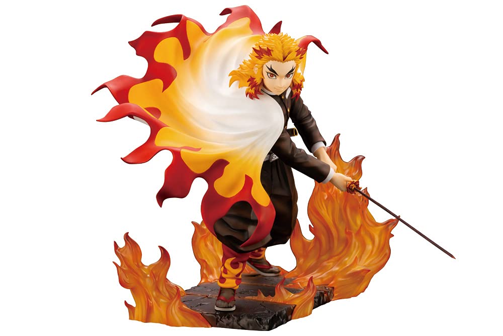 Kotobukiya PP927 Demon Slayer ARTFX J Kyojuro Rengoku Figure – Official Licensed, Base Stand Included