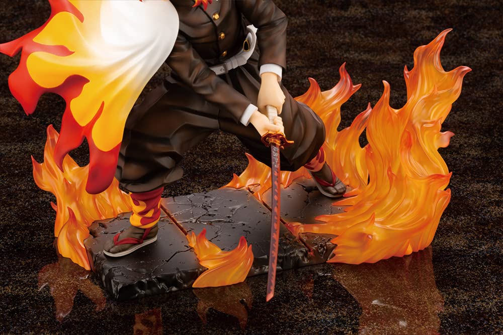 Kotobukiya PP927 Demon Slayer ARTFX J Kyojuro Rengoku Figure – Official Licensed, Base Stand Included