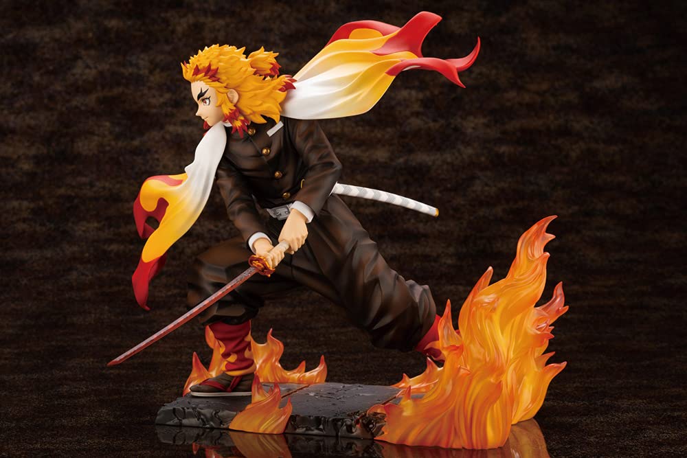 Kotobukiya PP927 Demon Slayer ARTFX J Kyojuro Rengoku Figure – Official Licensed, Base Stand Included