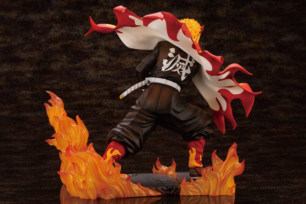 Kotobukiya PP927 Demon Slayer ARTFX J Kyojuro Rengoku Figure – Official Licensed, Base Stand Included