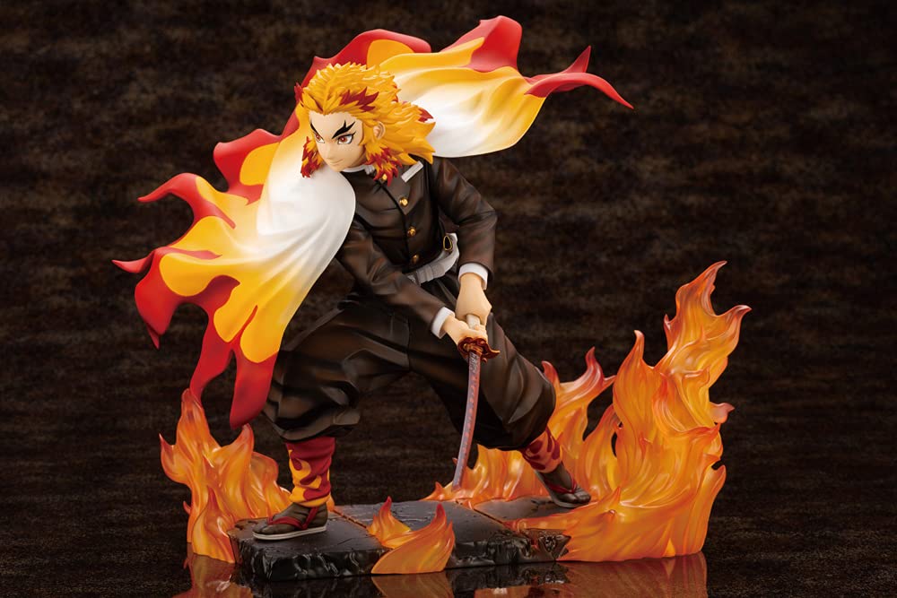 Kotobukiya PP927 Demon Slayer ARTFX J Kyojuro Rengoku Figure – Official Licensed, Base Stand Included