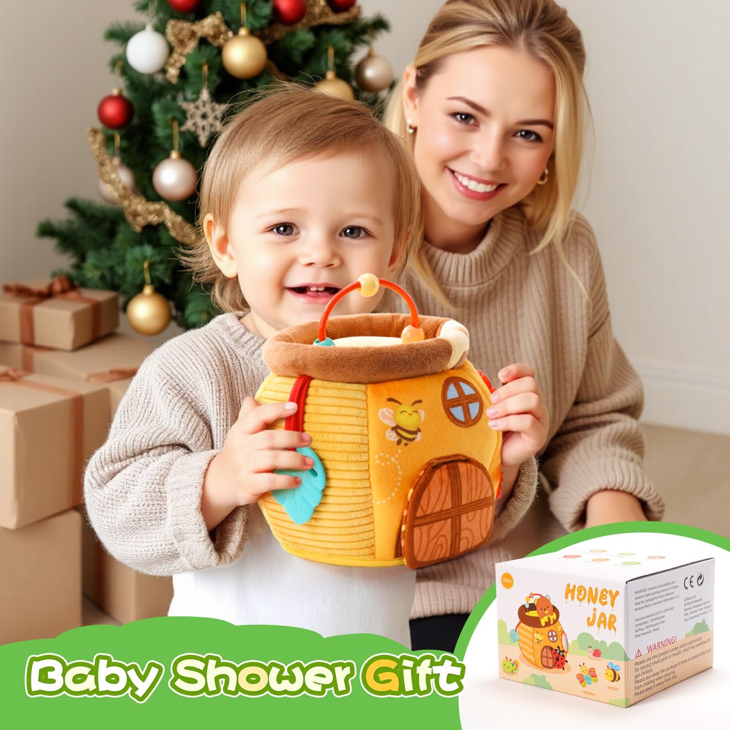 Koty Bee House Sensory Toy – Plush Garden Friends for Babies 0-12 Months | Montessori Toy