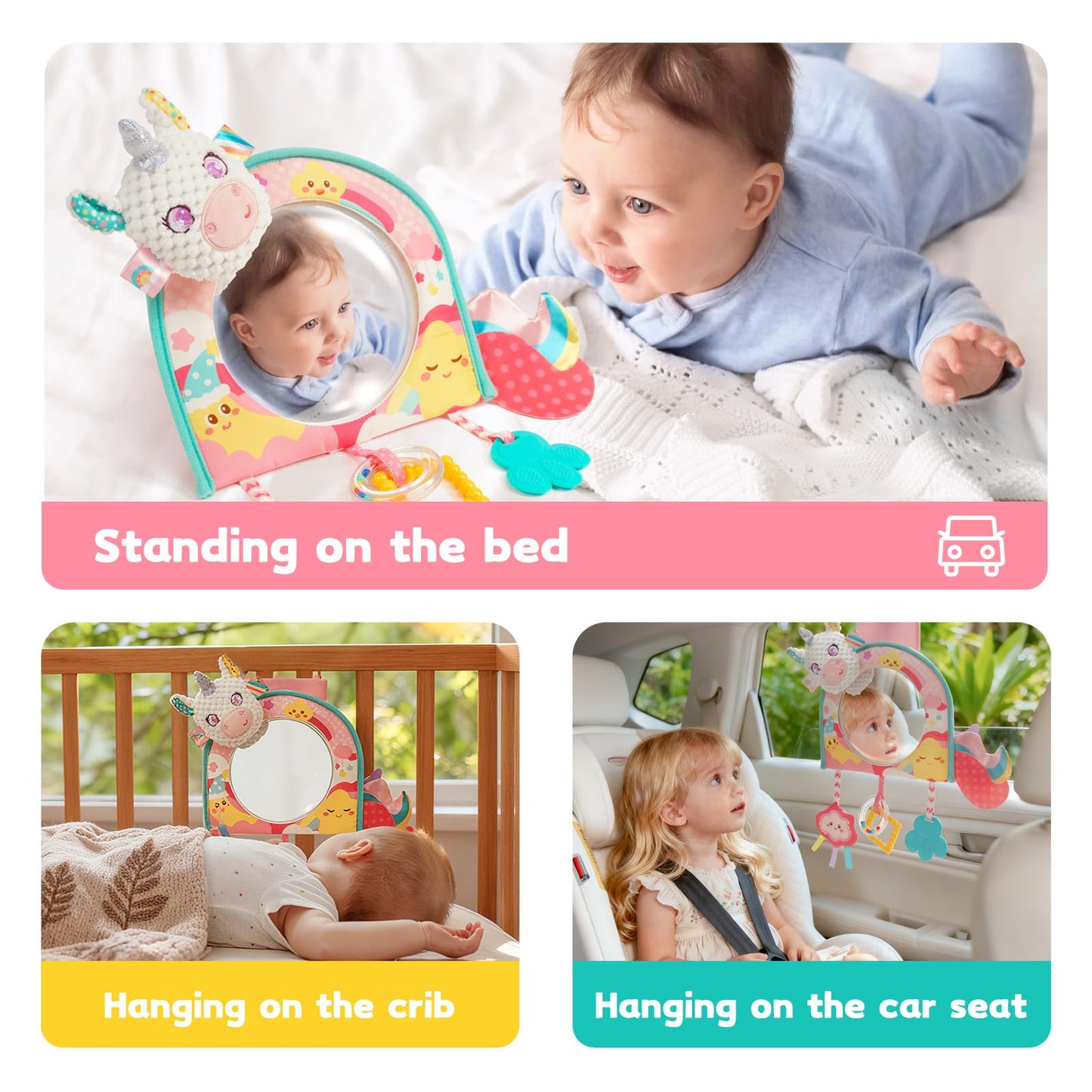 Koty Car Seat Toy - Kick & Play Activity Center with Mirror