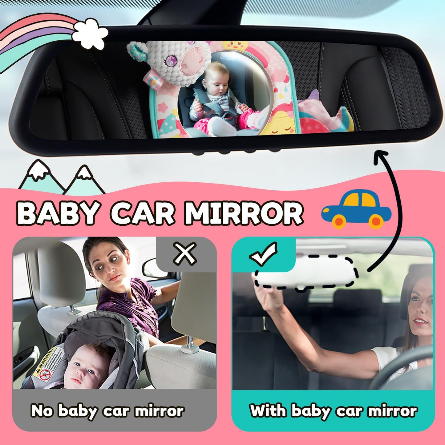 Koty Car Seat Toy - Kick & Play Activity Center with Mirror