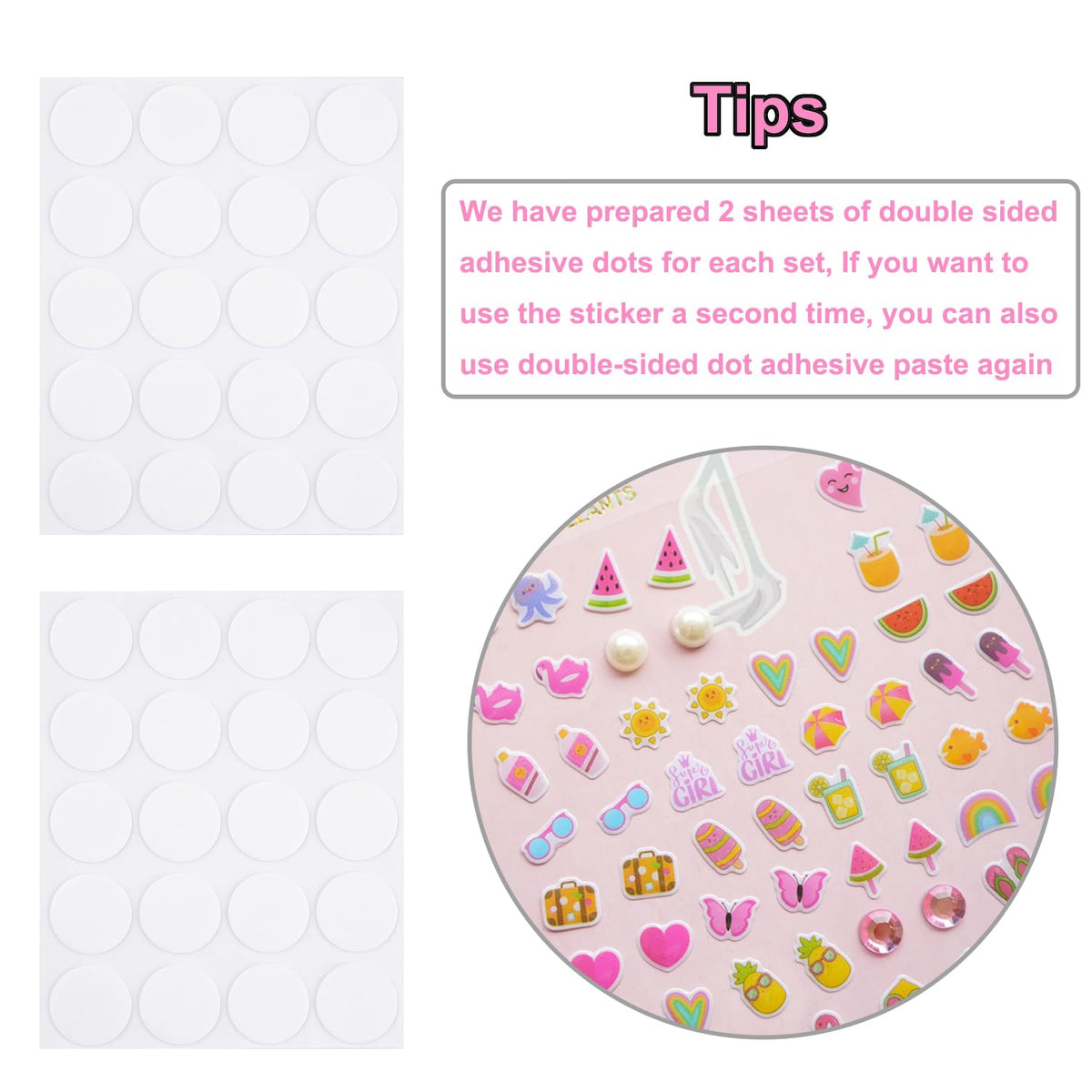 Koutey Stick On Earrings for Girls – 3D Unicorn Sticker Set, 120 Pairs, Self-Adhesive Glitter