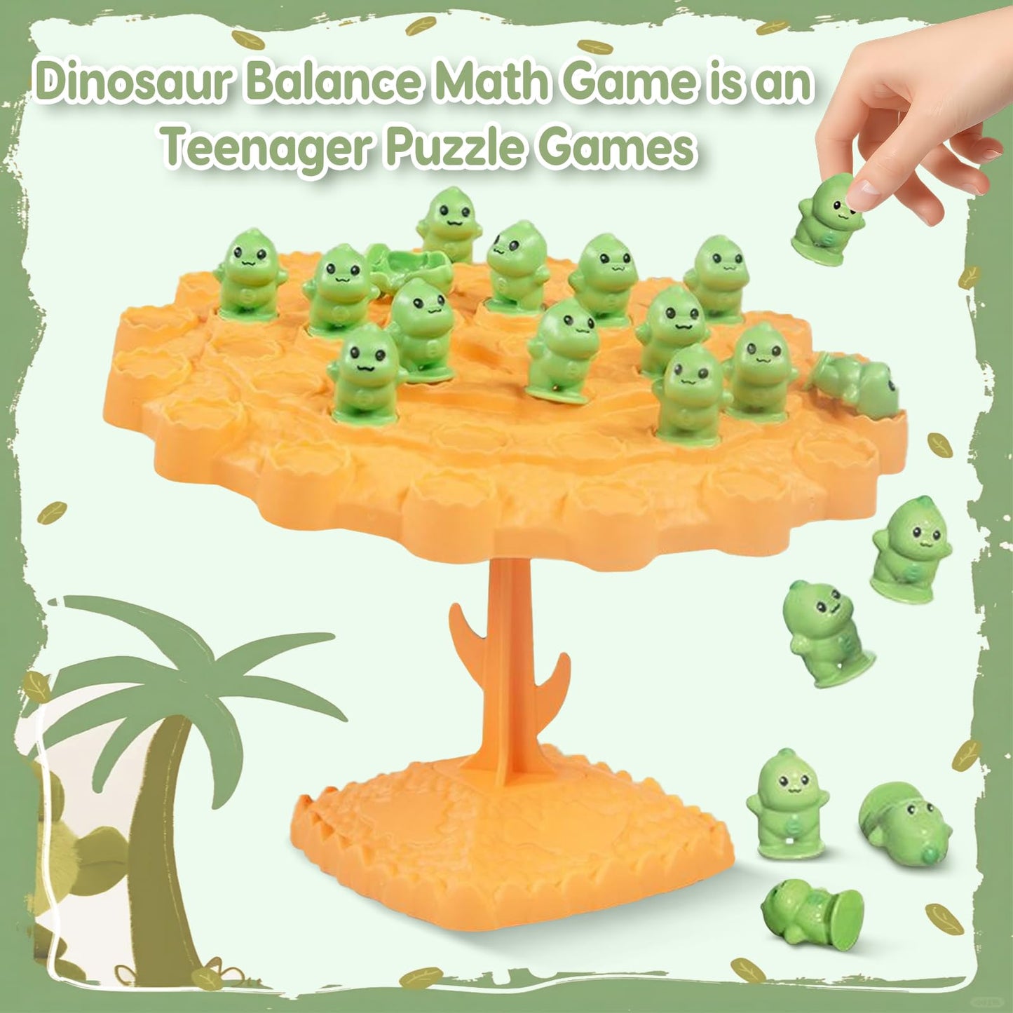 Kowgical Dinosaur Balance Tree Game – Two-Player Balance Board for Teens & Parties