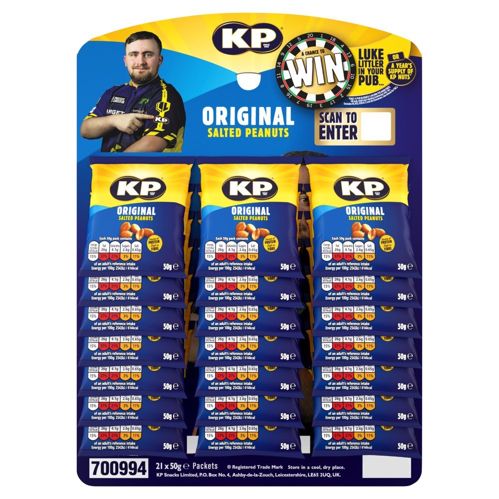 KP Original Salted Peanuts 50g (Pack of 21)