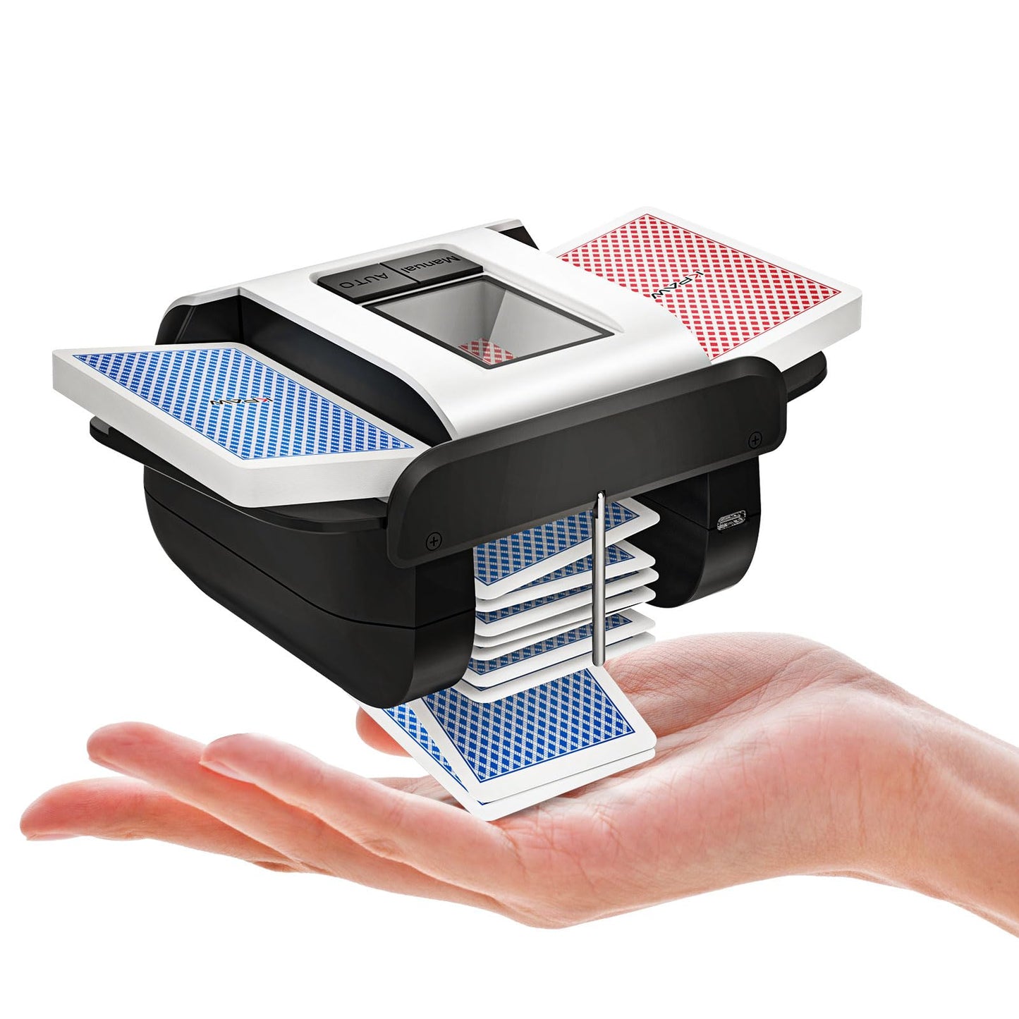KPAW Automatic Card Shuffler Machine – 1-2 Decks, Low Noise, Rechargeable & Portable