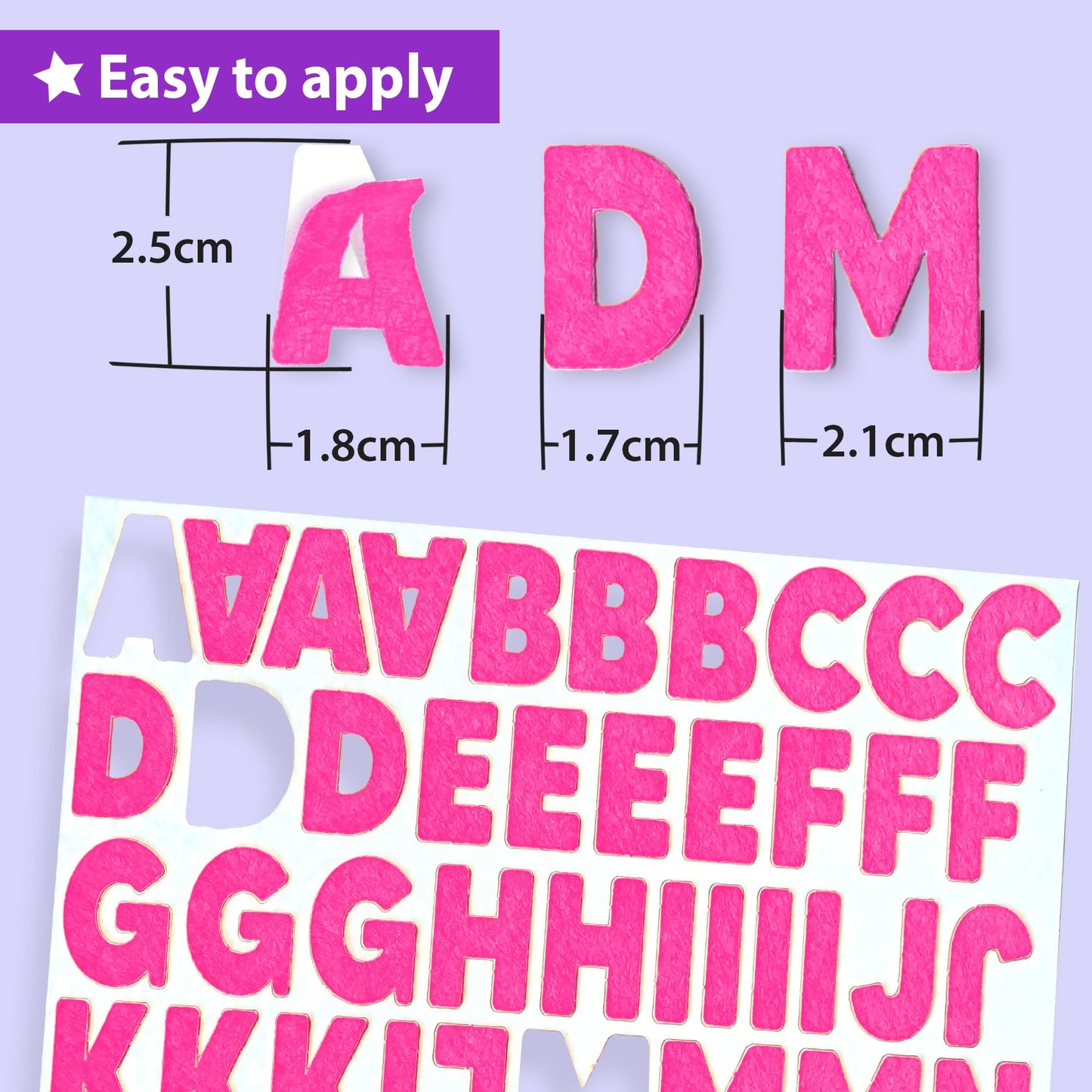 KRAFUN 500+ Felt Stickers Mega-Pack – Self-Adhesive Alphabet, Numbers & Shapes