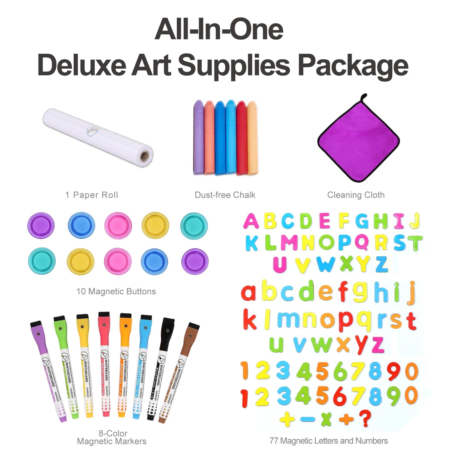 KRAND Double-Sided Magnetic Drawing Board for Kids | Wall Mountable Art Easel