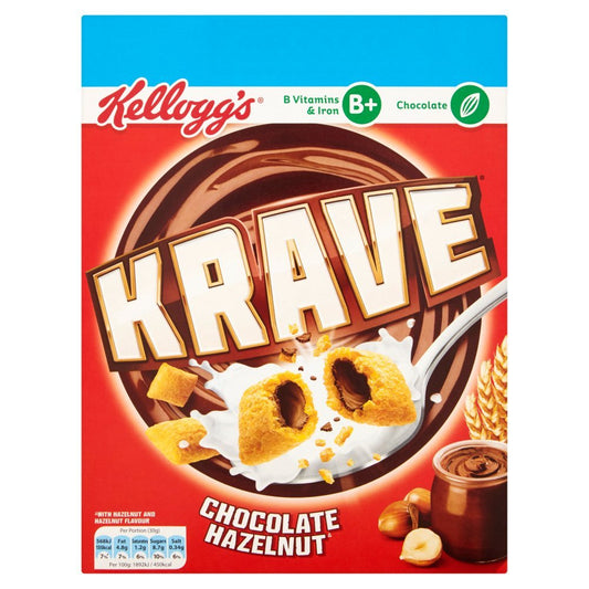 Krave Chocolate Hazelnut Flavour Cereal PMP 410g (Case of 6)