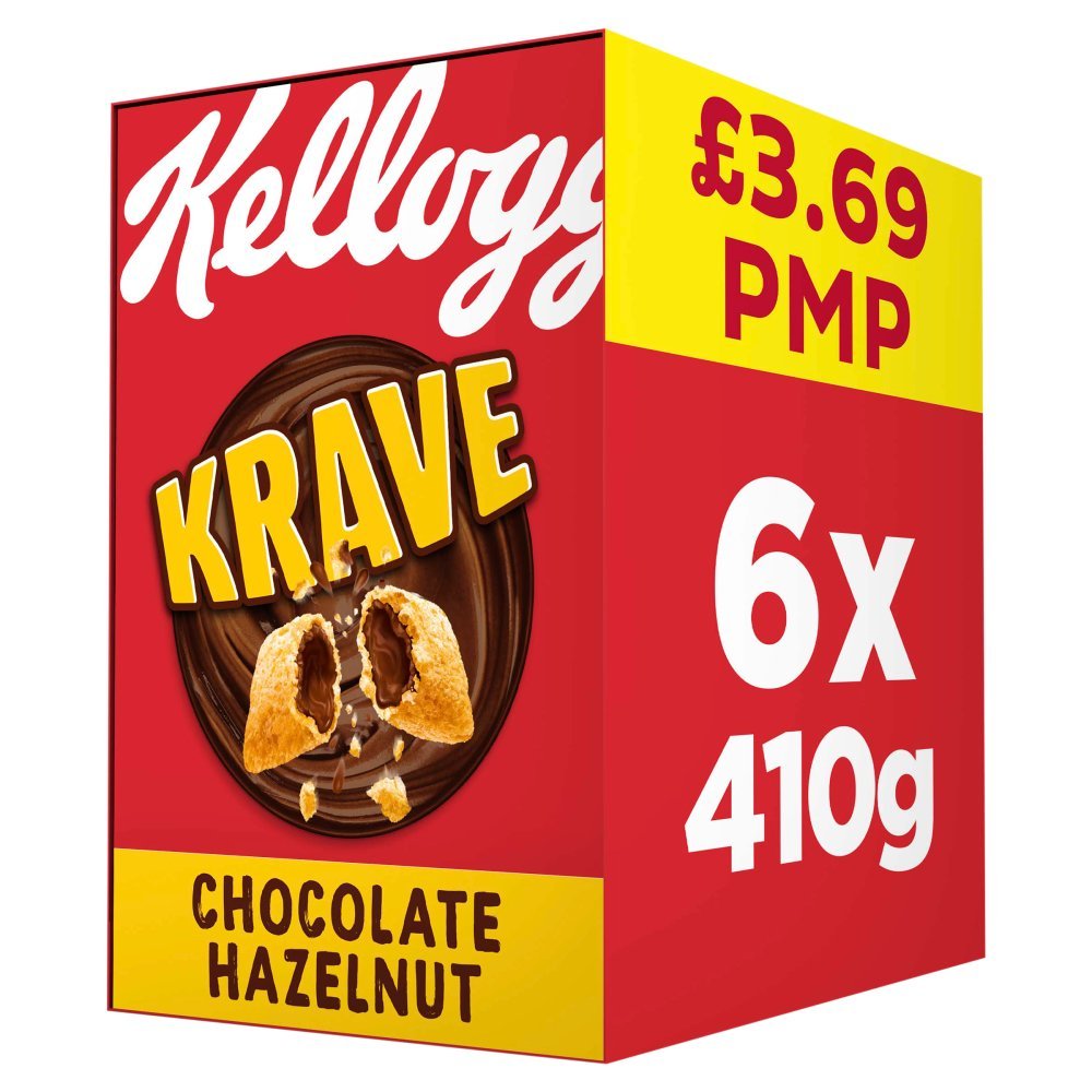 Krave Chocolate Hazelnut Flavour Cereal PMP 410g (Case of 6)