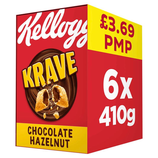 Krave Chocolate Hazelnut Flavour Cereal PMP 410g (Case of 6)