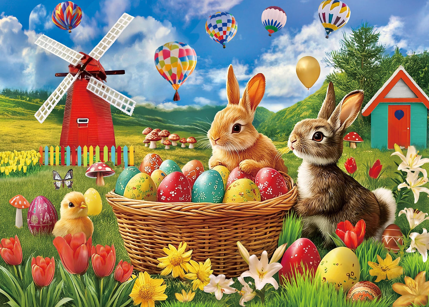 Kribin 300-Piece Easter Puzzle – For All Ages + Poster