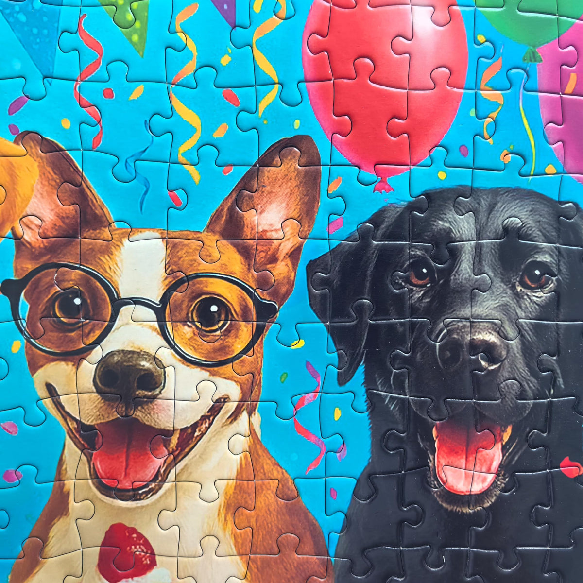 Kribin 300-Piece Jigsaw Puzzle – Puppy Birthday Party | Large Piece for Kids & Adults