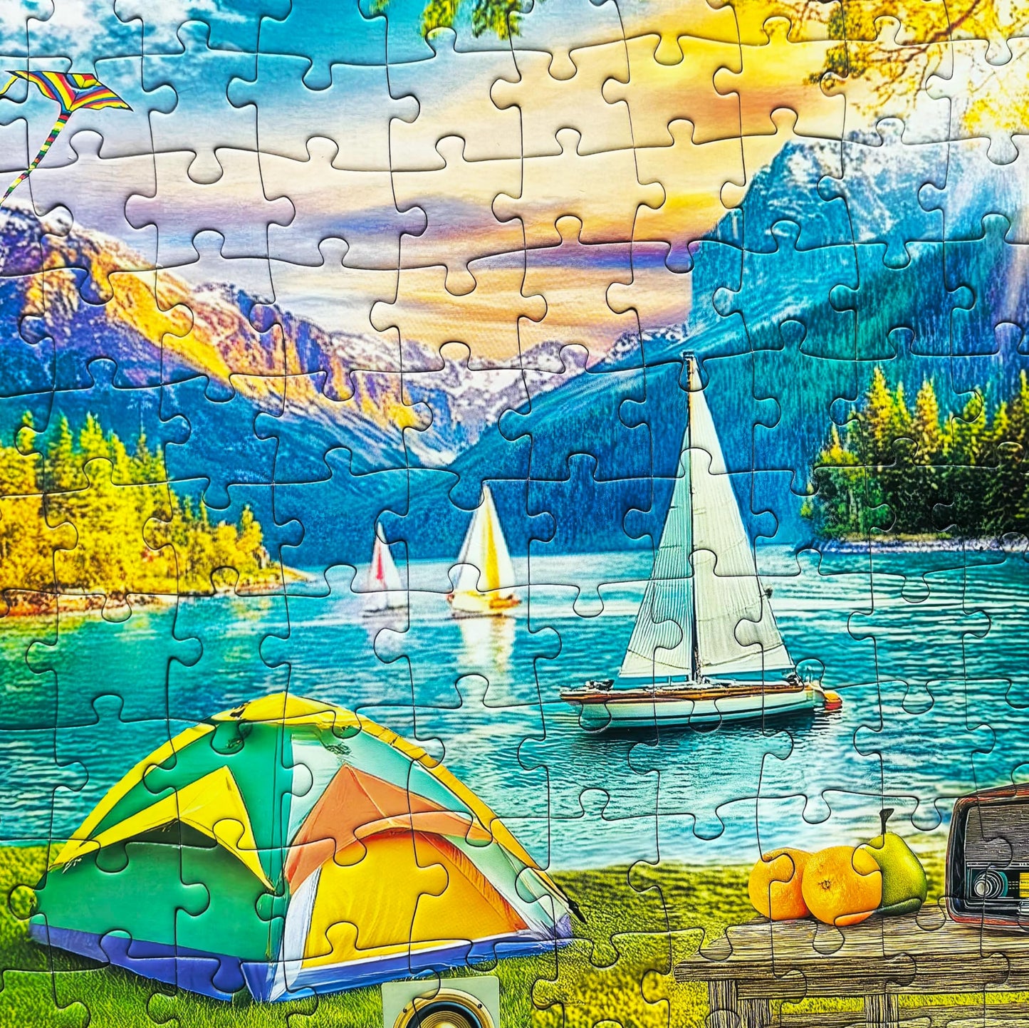 Kribin 300-Piece Lake Camping Puzzle – Large Pieces for Adults & Seniors