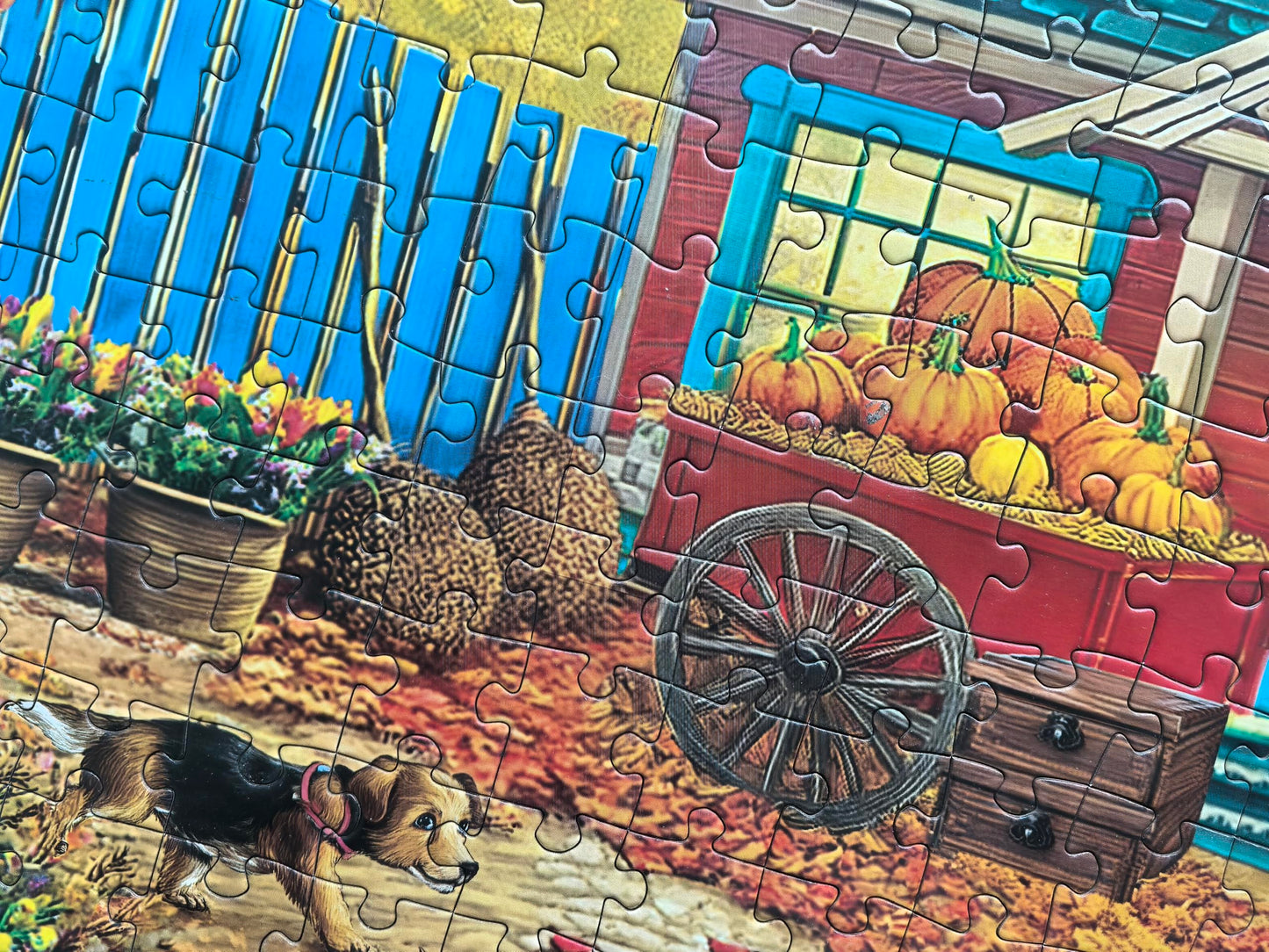 Kribin 300 Piece Fall Puzzle for Adults & Seniors – Autumn Pumpkin Harvest
